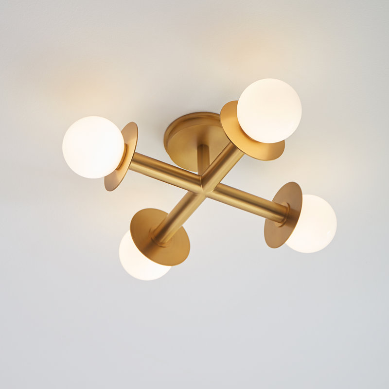 Visual Comfort Studio Nodes 4 Light Semi Flush Mount by Kelly Wearstler Perigold